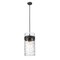 Z-Lite Fontaine 4 Light Pendant, Matte Black & Clear 3035P12-MB - alternate 4